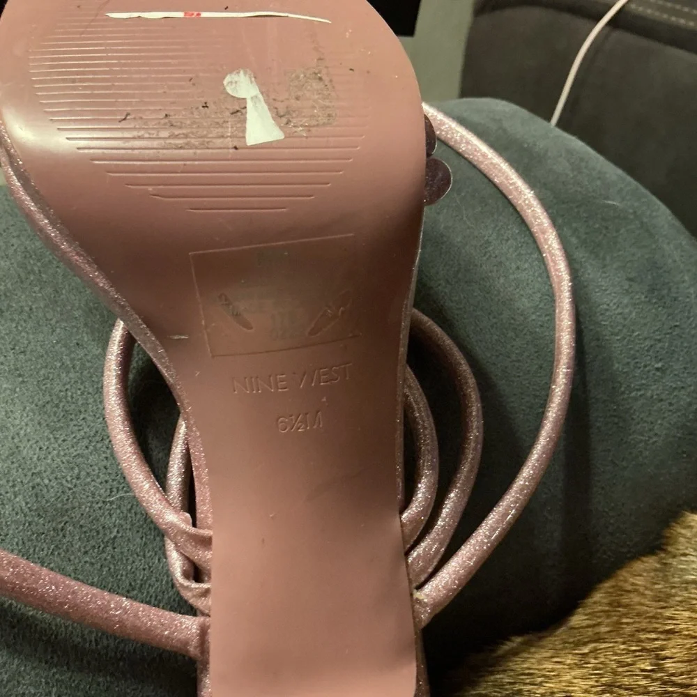 Nine West Shimmering Pink Strappy Heels